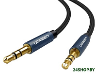 Картинка Кабель UGREEN AV112 3.5 мм - 3.5 мм (1 м, черный/синий)