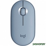 Картинка Мышь Logitech M350 Pebble (голубой)