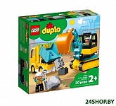 Картинка Конструктор LEGO Duplo Грузовик и гусеничный экскаватор (10931)