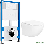 Sulzdorf с микролифтом и кнопкой смыва 219702F (белый/белый)