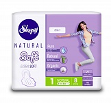 Sleepy Natural SOFT EXTRA SOFT 3 в 1 Normal Женские гигиенические прокладки, 8 шт