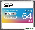 Карта памяти Silicon Power 400X Professional Compact Flash 64 Gb (SP064GBCFC400V10)