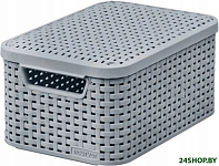 Storage box with lid M 253004 (светло-серый)