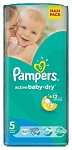 Картинка Подгузники Pampers Active Baby-Dry 5 (11-18 кг) 64 шт