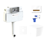 Картинка Унитаз Lavinia Boho Relfix Aveo Rimless 5 в 1 87551077 (белый/светлое дерево стекло)