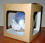 Картинка Шар пластиковый 100 мм рисунок пейзаж (уп. 1шт)