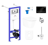 Картинка Унитаз Lavinia Boho Relfix Biore Rimless 9 в 1 97020160 (черный пластик)