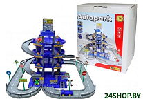 Картинка Игровой набор Полесье Паркинг 4-уровневый с дорогой и автомобилями, синий (в коробке) (4471