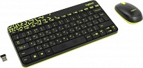 Картинка Клавиатура и мышь Logitech MK240 черный/жёлтый
