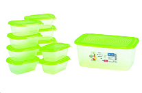 Картинка Набор контейнеров Rotho Fridge Sunshine Set 1016705073 (прозрачный/зеленый)