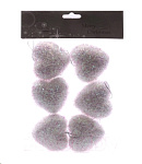 Картинка Набор елочных игрушек Хаузваре Трейд Экспорт Сердце NY13178 (6 шт) (91427)