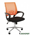 Картинка Кресло CHAIRMAN 696 Chrome (черный/оранжевый)