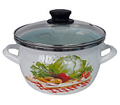 Картинка Кастрюля Завод Сантэкс 1-2450112 (овощи, белый)