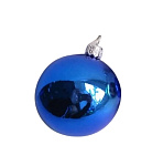 Картинка Шар елочный Greenterra 25 см (синий глянец)