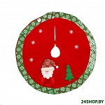 Картинка Юбка под елку Зимнее волшебство Дед Мороз у елки 6938941 (красный/зеленый)