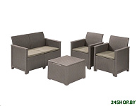 Картинка Комплект садовой мебели KETER Elodie 2 seater 254091 (капучино)