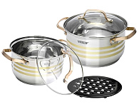 Картинка Набор кастрюль Vitesse Dora VS-2080