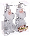 Картинка Елочная игрушка Серпантин Дед Мороз в кафтане 2 шт (серебристый) 916-0226