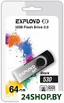 Картинка USB флэш-накопитель EXPLOYD 64GB 530 черный
