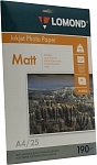 Картинка Фотобумага Lomond Матовая двухстороняя А4 190 г/кв.м. 25 листов (0102036)