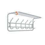 Картинка Вешалка с полкой ЗМИ 80 ВСП 7 (белое серебро)