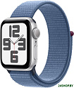 Умные часы Apple Watch SE 2 40 мм (алюминиевый корпус, серебристый/грозовой синий, нейлоновый ремешо