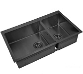 Картинка Кухонная мойка ZorG PVD-78-2-51 L (графит)