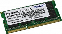 Картинка Оперативная память PATRIOT Signature 8GB DDR3 SO-DIMM PC3-12800 (PSD38G16002S)