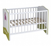 Картинка Детская кровать-трансформер Polini Kids Basic Elly 140х70 (белый/зелёный)
