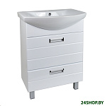 Картинка Тумба Doratiz Вега 60 с двумя ящиками под умывальник Балтика 60 (белый) (9912.496)