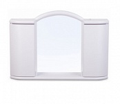 Картинка Шкаф с зеркалом для ванной BEROSSI Арго АС 11904000 (белый мрамор)