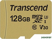 Картинка Карта памяти Transcend microSDXC 500S 128GB + адаптер