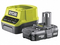 Картинка Аккумулятор с зарядным устройством Ryobi RC18120-113 5133003354 (18В/1.3 Ah + 18В)