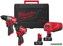 Набор электроинструмента Milwaukee M12FPP2X2-402X 4933498741 (шуруповерт, винтоверт, 2 АКБ, кейс)
