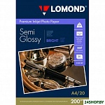 Картинка Фотобумага Lomond Полуглянцевая ярко-белая A4 200 г/м2 20 листов [0102149]