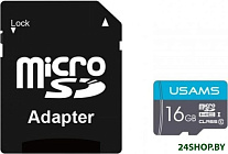 Картинка Карта памяти Usams US-ZB117 High Speed TF Card 16GB (с адаптером)