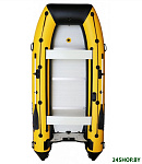 Картинка Надувная лодка Polar Bird Merlin PB-320M ПБ28 стеклокомпозит (черный/желтый)