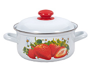 Картинка Кастрюля Лысьвенские эмали Сочная клубника С-1515АП2/4