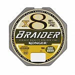 Картинка Леска KONGER Braider X8 Olive Green 0.08 мм 150 м 250150008