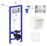 Картинка Унитаз Lavinia Boho Relfix One Rimless 7 в 1 87050158 (хром пластик)