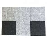 Картинка Декоративная панель из фетра (набор 6 шт) (серо-черный)