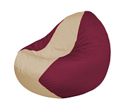 Картинка Бескаркасное кресло Flagman Classic К2.1-249 (светло-бежевый/бордовый)