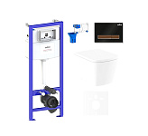 Картинка Унитаз Lavinia Boho Relfix Aveo Rimless 7 в 1 75110260 (черный пластик)