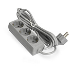 Картинка Удлинитель ExeGate ECE-3-1.8G, 3 розетки, 1.8 м (серый) (EX285802RUS)