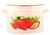 Картинка Кастрюля Лысьвенские эмали Сочная клубника С-1624/4Км