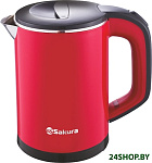 Картинка Электрочайник Sakura SA-2158BR (красный/черный)