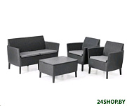Картинка Набор садовой мебели Keter Salemo 2-sofa set 253220 (графит)