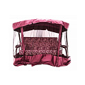 Тент с противомоскитной сеткой для садовых качелей МебельСад Ранго (бордо)