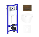 Картинка Унитаз Lavinia Boho Relfix Biore Rimless 6 в 1 75110171 (венге пластик)