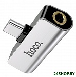 Картинка Адаптер Hoco LS26 USB Type-C (серебристый)